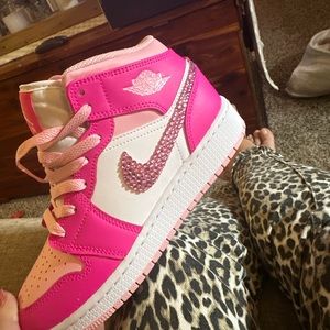 Youth custom made Barbie Jordan’s size 5 youth woman’s 7